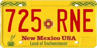 NM license plate 725RNE
