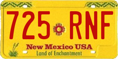 NM license plate 725RNF