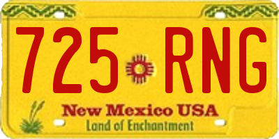 NM license plate 725RNG