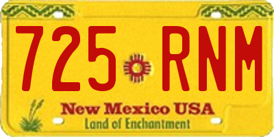 NM license plate 725RNM