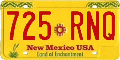 NM license plate 725RNQ