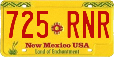 NM license plate 725RNR