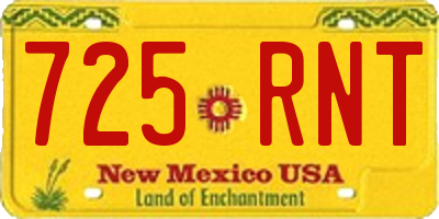 NM license plate 725RNT