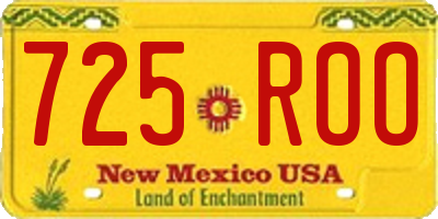 NM license plate 725ROO