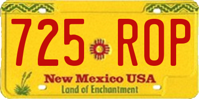 NM license plate 725ROP