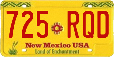 NM license plate 725RQD