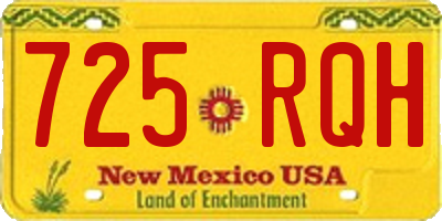 NM license plate 725RQH