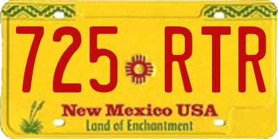 NM license plate 725RTR