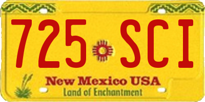 NM license plate 725SCI