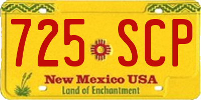 NM license plate 725SCP