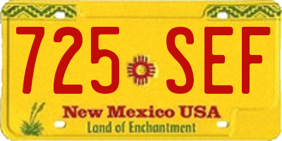 NM license plate 725SEF
