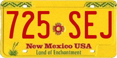 NM license plate 725SEJ