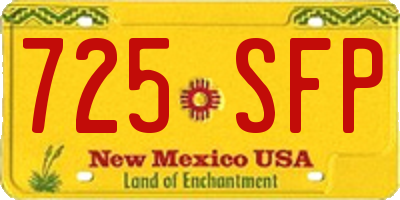 NM license plate 725SFP