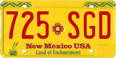 NM license plate 725SGD