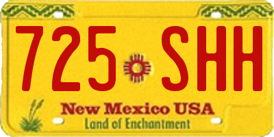 NM license plate 725SHH