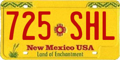 NM license plate 725SHL