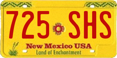 NM license plate 725SHS