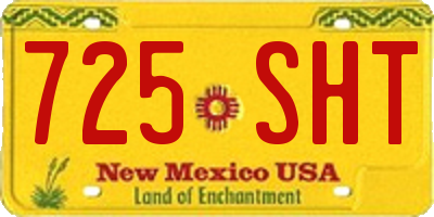 NM license plate 725SHT