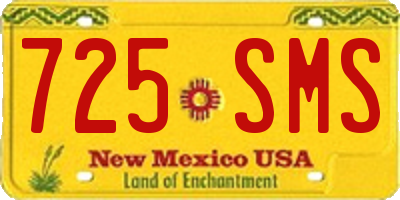 NM license plate 725SMS