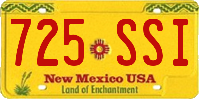NM license plate 725SSI