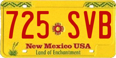 NM license plate 725SVB