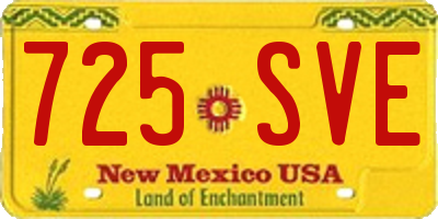 NM license plate 725SVE