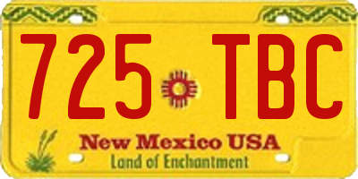 NM license plate 725TBC