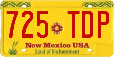 NM license plate 725TDP