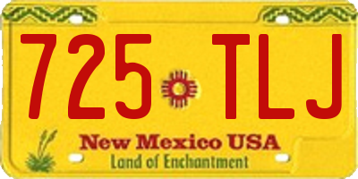 NM license plate 725TLJ
