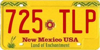 NM license plate 725TLP