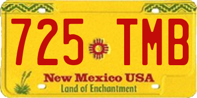 NM license plate 725TMB