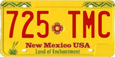 NM license plate 725TMC