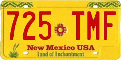 NM license plate 725TMF