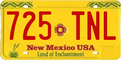 NM license plate 725TNL