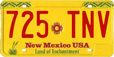 NM license plate 725TNV