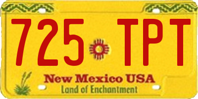 NM license plate 725TPT