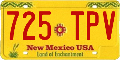 NM license plate 725TPV
