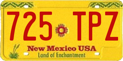 NM license plate 725TPZ