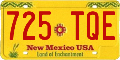 NM license plate 725TQE