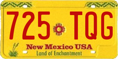 NM license plate 725TQG