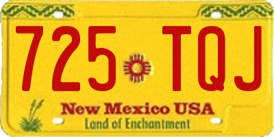 NM license plate 725TQJ