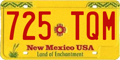 NM license plate 725TQM