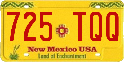 NM license plate 725TQQ