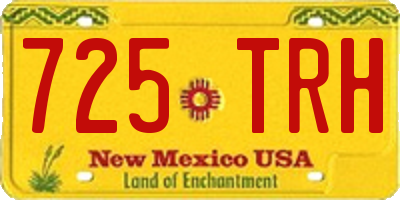 NM license plate 725TRH