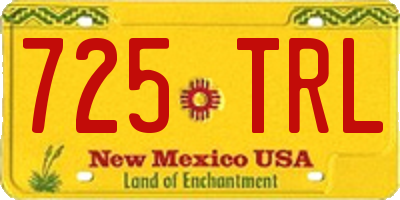 NM license plate 725TRL