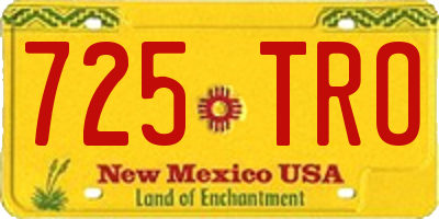 NM license plate 725TRO