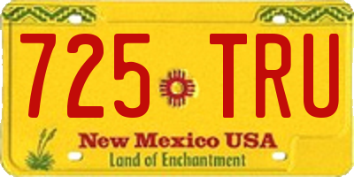 NM license plate 725TRU