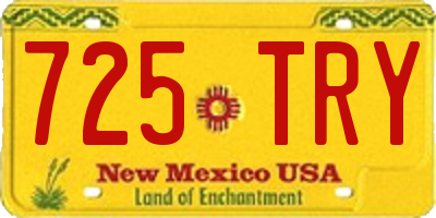 NM license plate 725TRY