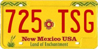 NM license plate 725TSG