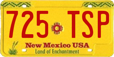 NM license plate 725TSP